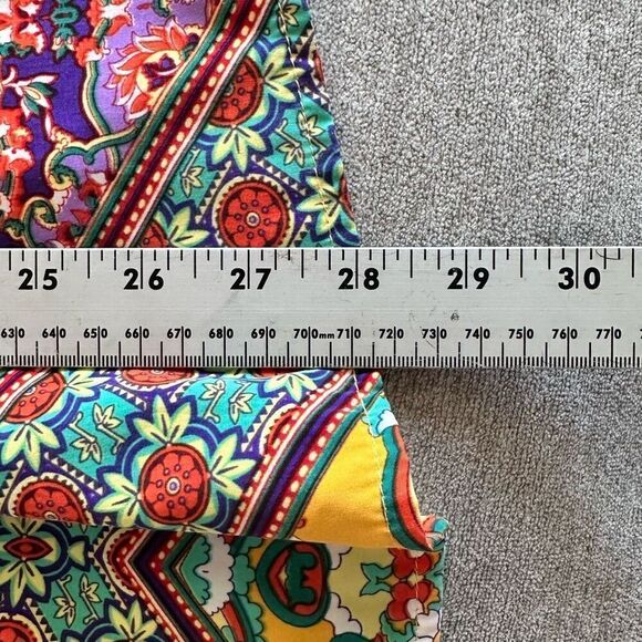 Peach Love CA Peasant Off Shoulder Strapless Ruffle Patchwork Dress Womens S Fri - Picture 7 of 8